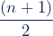 \dfrac{(n + 1)}{2}