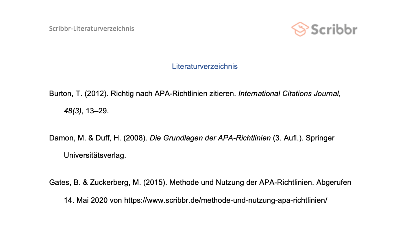 apa dissertation literaturverzeichnis