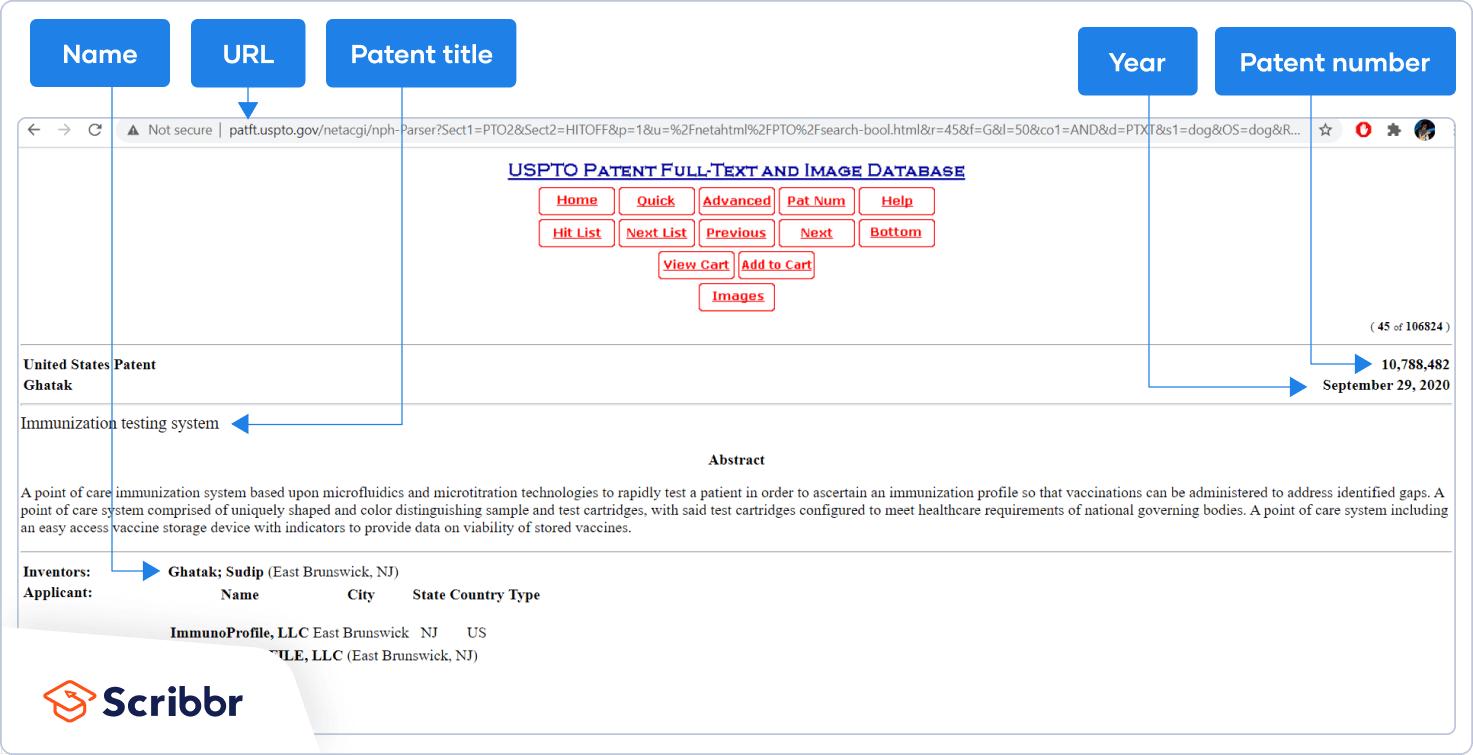 Patent source info