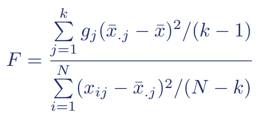 Formule ANOVA