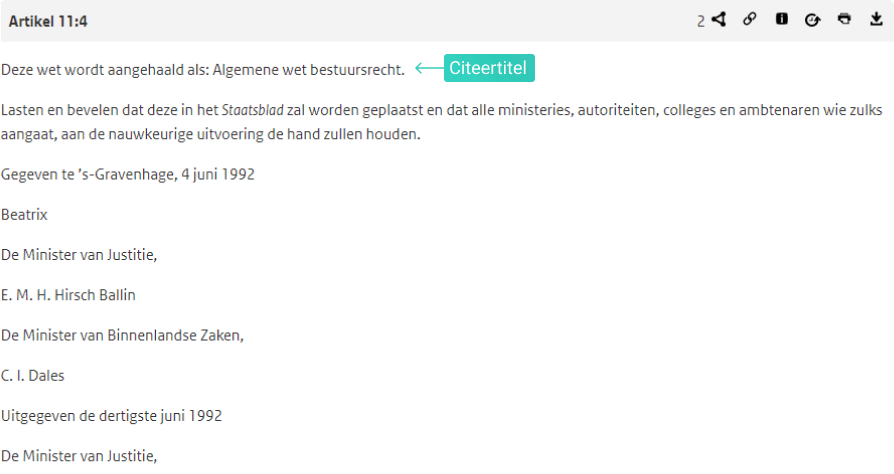 citeertitel juridische leidraad