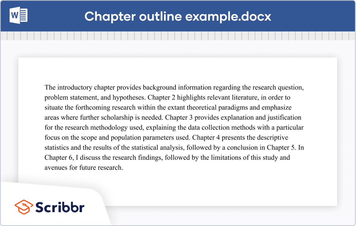 Dissertation Thesis Outline Example Free Templates