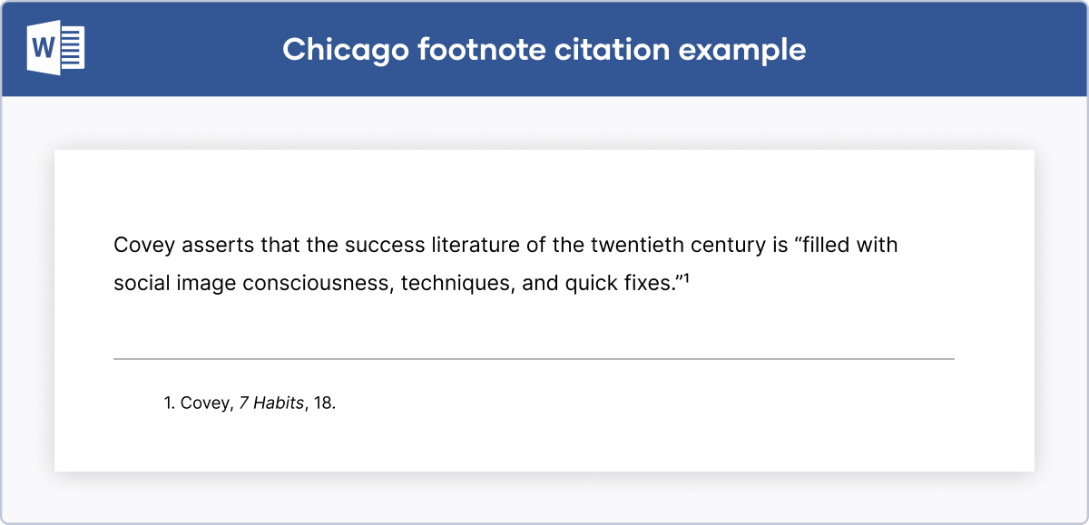 Chicago footnote citation example