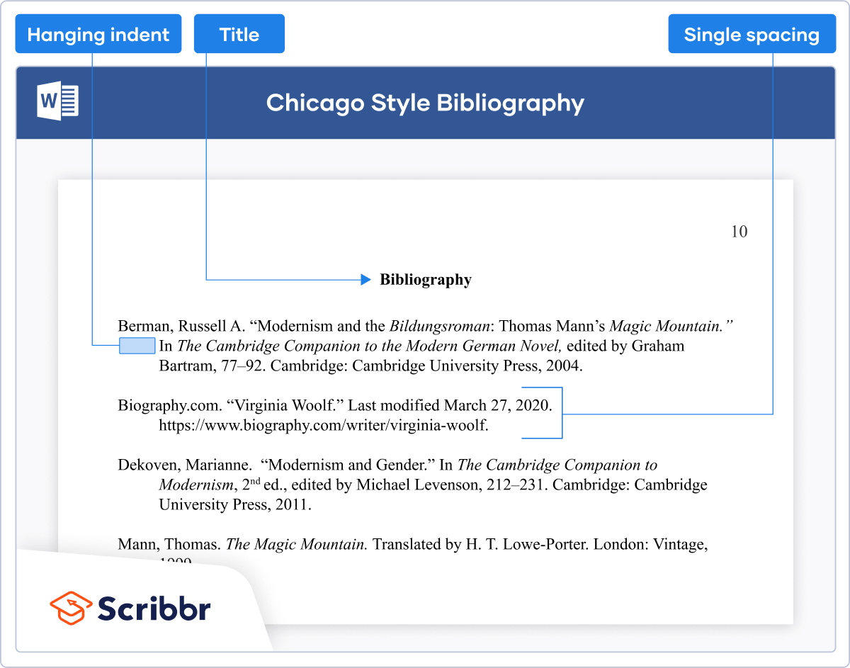 how to write a bibliography for a website chicago style