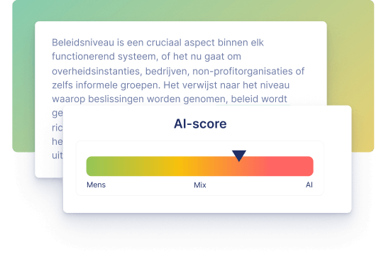Ontvang een AI-score rapport